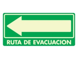 Flecha Ruta de Evacuación Izquierda - Pacific Fire